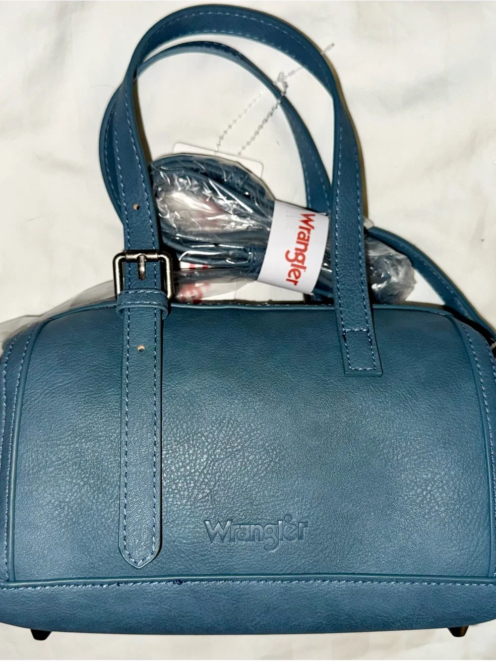 NEW Wrangler Denim Star Western Satchel Crossbody Bag NWT Blue Purse